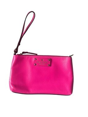 Kate Spade Hot Pink Leather Wristlet